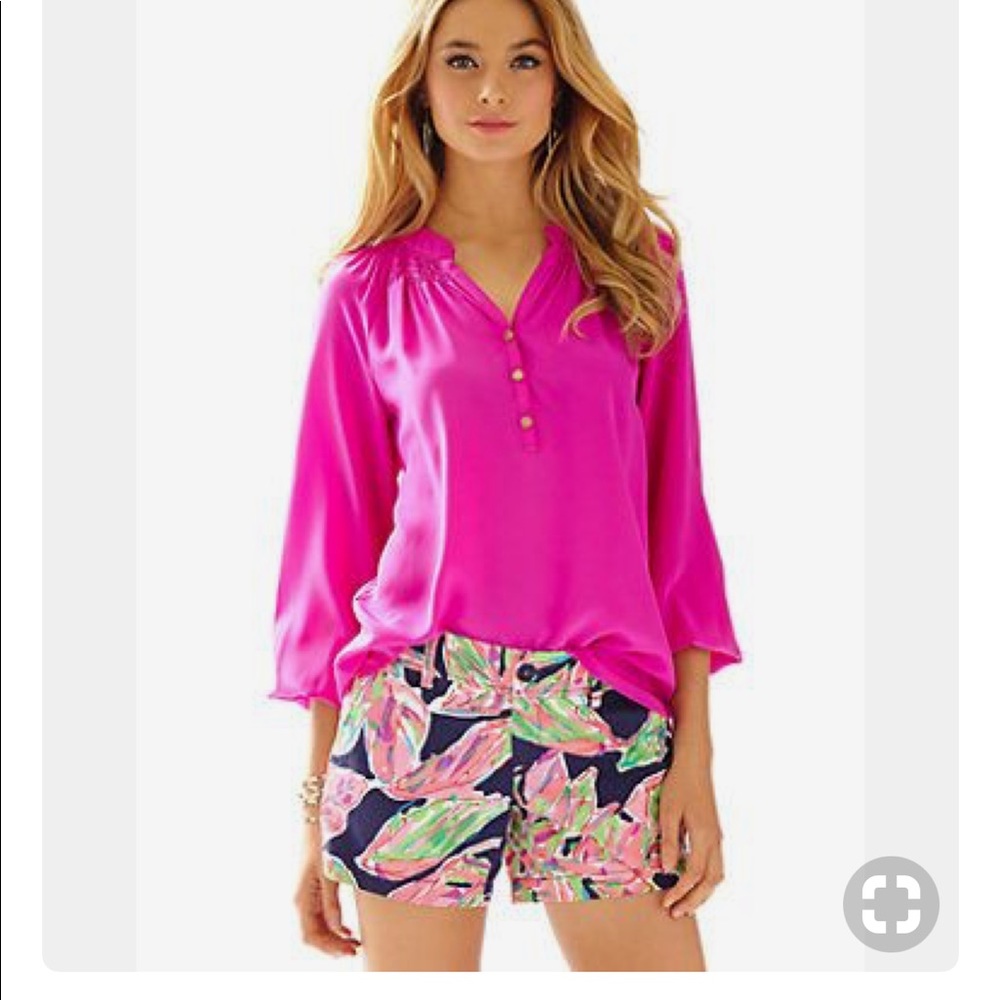 Lilly Pulitzer bright pink Elsa top🌞